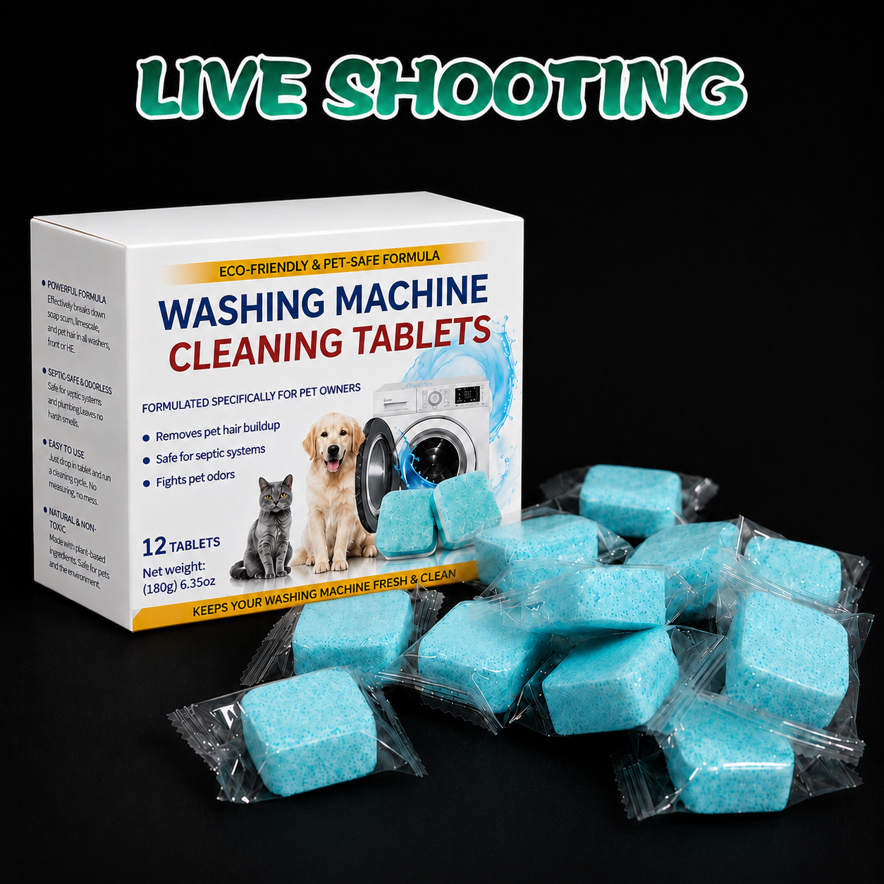 🔥LAST DAY 50% OFF | Wagmere Washing Machine Cleaning Tablets 12 Pack