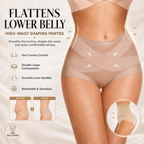 🔥LAST DAY 50% OFF!!High-Waist Cross Design Compression Shaping Panties