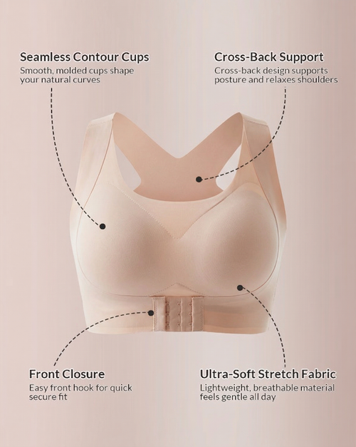 🔥LAST DAY PROMOTION - 50% OFF | Wagmere Front Closure Cross-Back Wireless Posture Bra