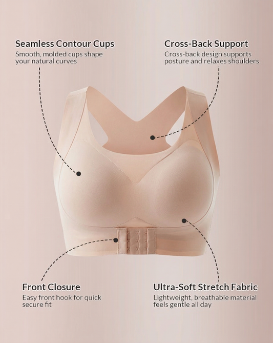 🔥LAST DAY PROMOTION - 50% OFF | Wagmere Front Closure Cross-Back Wireless Posture Bra