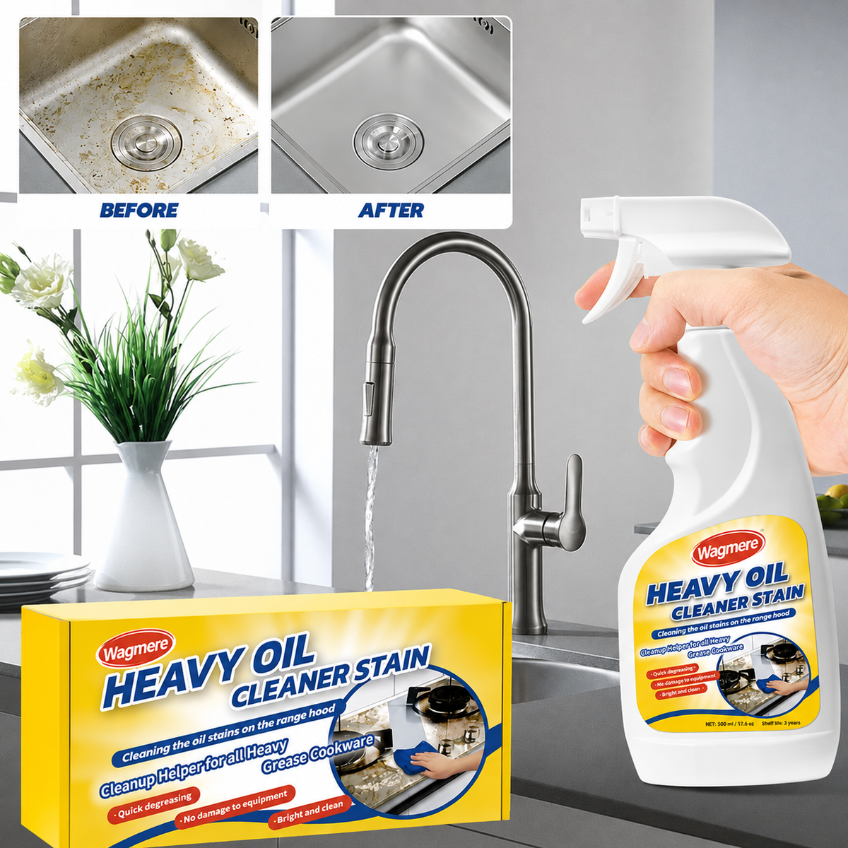 🔥2026 SALE - Wagmere Heavy Oil Cleaner | Multi-Purpose Cleaner 500ML