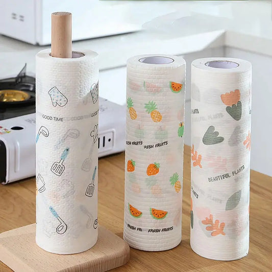Wagmere 50Pcs Per Roll Reusable Cleaning Lazy Rags