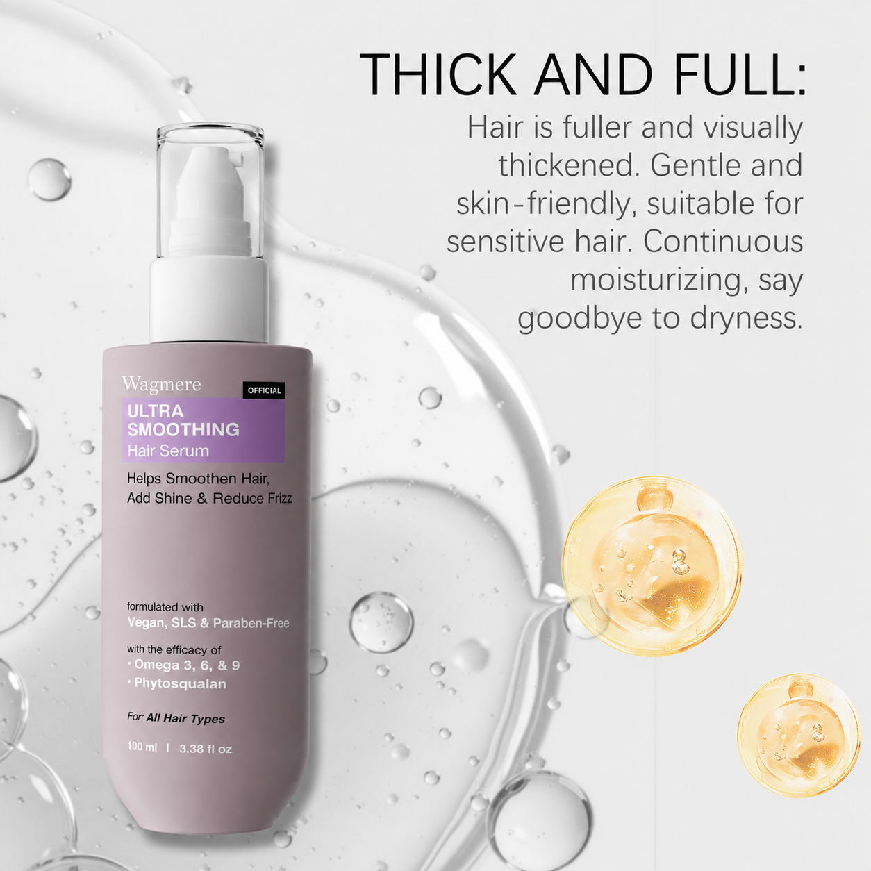 Wagmere Ultra Smoothing Hair Serum – Reduce Frizz & Deep Hydration