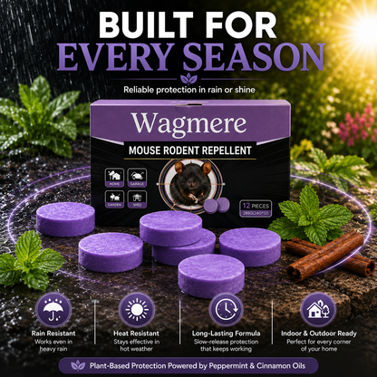 Natural Pest & Rodent Repellent Pucks Long-Lasting Plant-Based Formula 12 Pieces