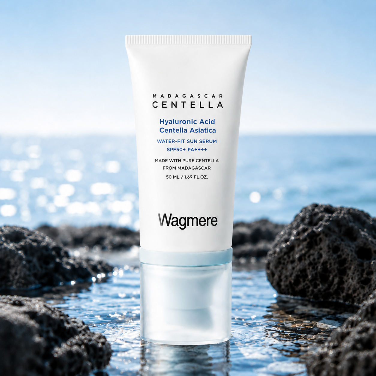 Wagmere Hyaluronic Acid Centella Asiatic Water-Fit Sun Serum💜
