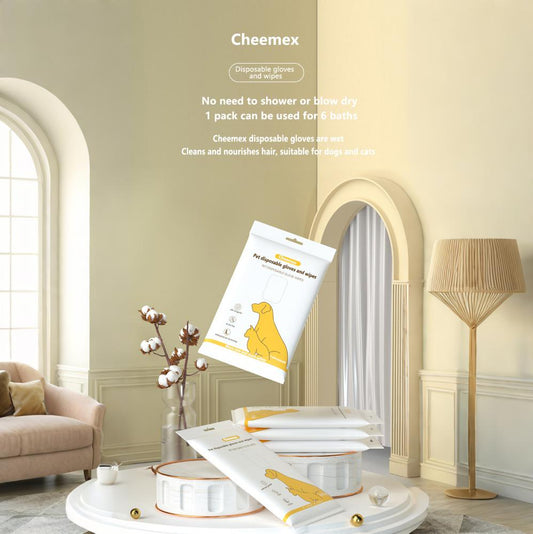 Cheemex™ All-in-One Pet Spa Gloves – Wash, Groom & Deodorize Instantly