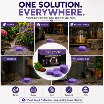Natural Pest & Rodent Repellent Pucks Long-Lasting Plant-Based Formula 12 Pieces