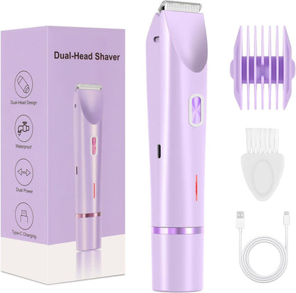 ❤️ LAST DAY PROMOTION - 80% OFF❤️2-in-1 Women’s Electric Shaver – Dual Head Precision Trimmer