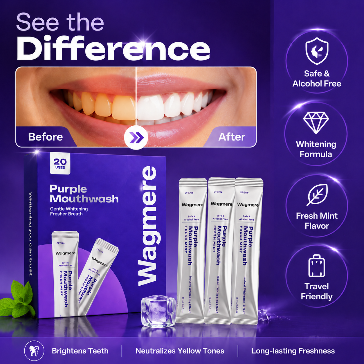 🔥LAST DAY 60% OFF Wagmere Purple Mouthwash