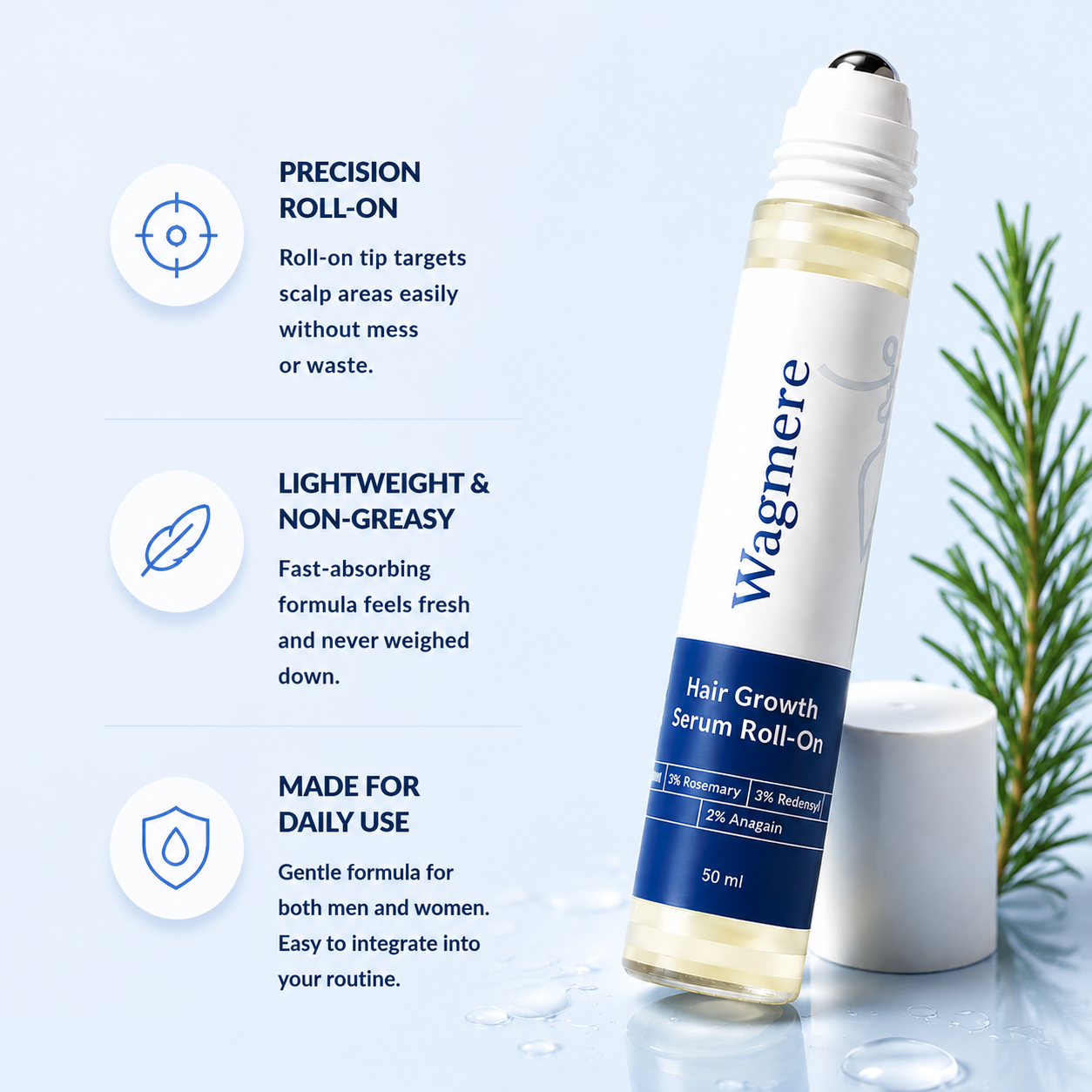 Wagmere Advanced Hair Density Roll-On Serum